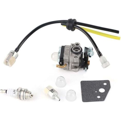 Trywise Kit de carburateur avec ligne de carburant adapté à GX31 GX22 FG100 Petite merveille Mantis Tiller 16100-ZM5-80