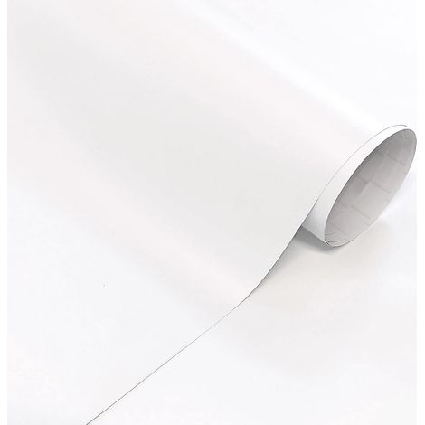 Autocollant en vinyle, mat, Blanc, 1 pièce, 60 x 300 cm, pour meubles, cuisine, murs, fenêtres, loisirs créatifs, papier de décoration (1/5)