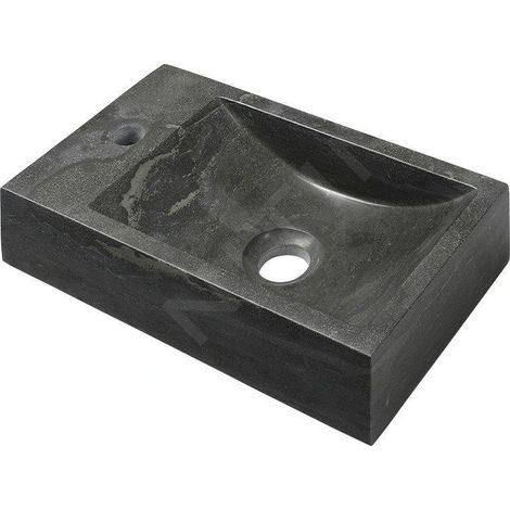 Sapho Blok - Lave-main 400x220 mm, trou pour mélangeur à gauche, sans trop-plein, anthracite 2401-38 (1/4)