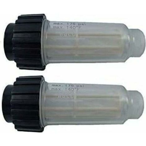 Filtre À Eau Avec Insert De Filtre (5.731-050.0) Pour Tous Les Nettoyeurs Haute Pression Karcher Avec Raccord D'eau 3/4"Avec Les Nettoyeurs Haute Pression 4.730-059.0 - 2 Pack (1/4)