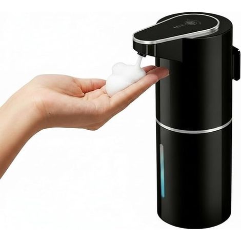 Dispenser automatico di sapone in schiuma, sensore senza contatto, ricaricabile tramite USB-C (1200 mAh), 3 livelli di schiuma, funzione autopulente, per W (1/5)