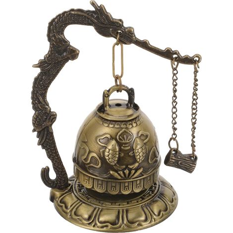 Horloge Décorative Feng Shui en Bronze Motif Dragon Carillon Artisanal pour Bureau et Décoration D’Intérieur Accessoire de Table Vintage Élégant Ornement Sonore Zen (1/5)