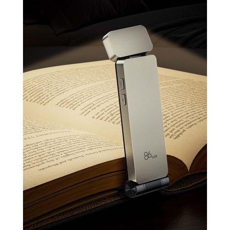 Wiederaufladbare Leselampe für Bücher im Bett, ultraleichte LED-Lesezeichenlampe zum Einklemmen mit 5 bernsteinfarbenen Lichttönen und stufenlos dimmbarer Helligkeit für die Nachtlektüre für Buchliebh (1/5)