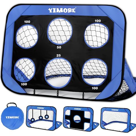 But de Foot Enfant Extérieur avec Sac Porté 120 80 80 cm 4 Modes Cage de Foot Pliable, Idéal pour Le Jardin, l'Aire de Jeux, Le Parc et l'Intérieur (1/5)