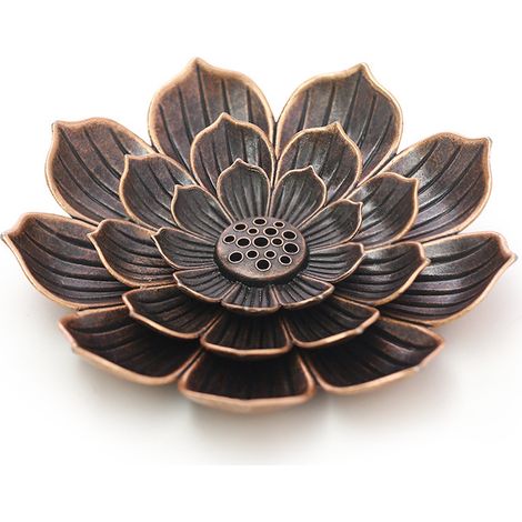 Brûleur D Encens - Support Pour Bâtonnets D Encens En Forme De Lotus - Compatible Avec Bâtonnets Cônes Et Bobines - 1 Pièce (1/5)
