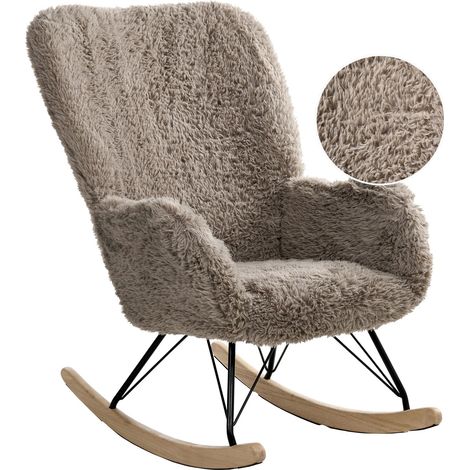 Schaukelsessel AKRA Webpelz Taupe