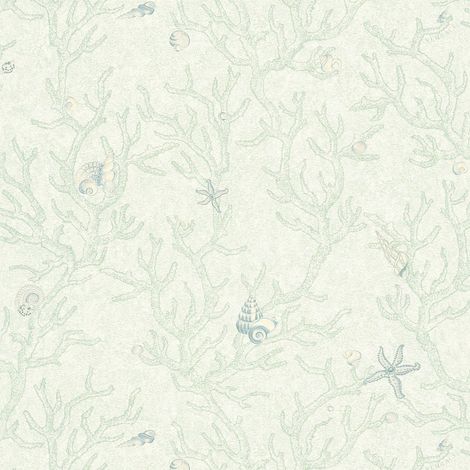 Empapelado de lujo exclusivo Profhome 344962 papel pintado no tejido ligeramente texturado con dibujo gráfico brillante verde plata 7,035 m2