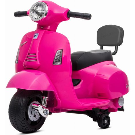 Vespa scooter a batteria con schienale, fucsia