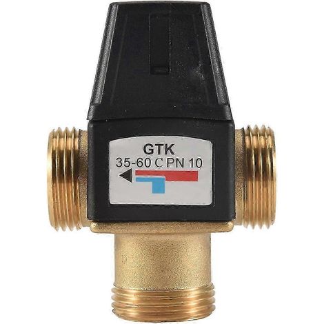 1 vanne de mélange thermostatique en laiton à filetage extérieur 3 voies pour chauffe-eau solaire (Édition 0509) (1/5)