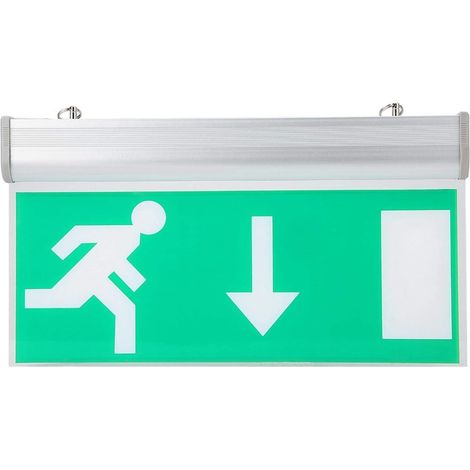 Panneau LED Lumineux Sortie de Secours Panneau d'éclairage de Sortie de Secours à LED Signe Sécurité, Voyant d'évacuation de Sécurité 110-220V (Acrylique)