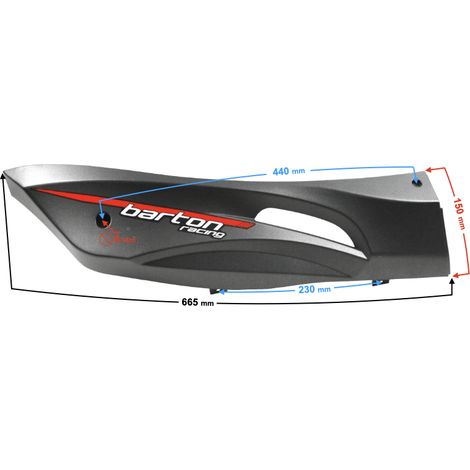 Seuil de porte droit noir et rouge Falcon 50 Falcon 125 2 (1/3)