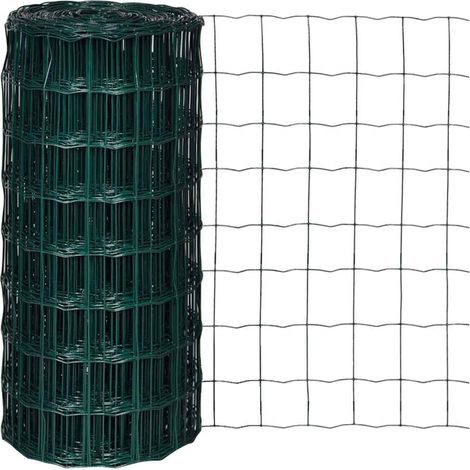 vidaXL Panneaux de clôture Fer revêtu de PVC Vert (1/4)