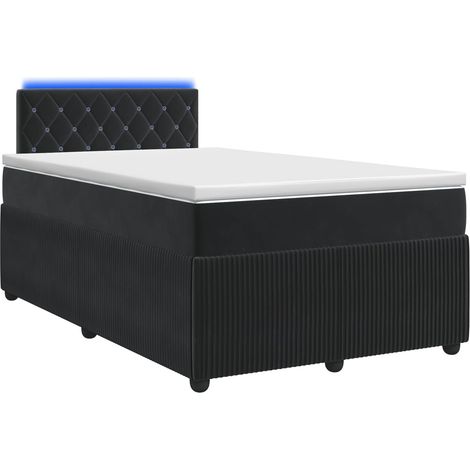 Boxspringbett mit Matratze Schwarz 120 x 190 cm Samt vidaXL (1/5)