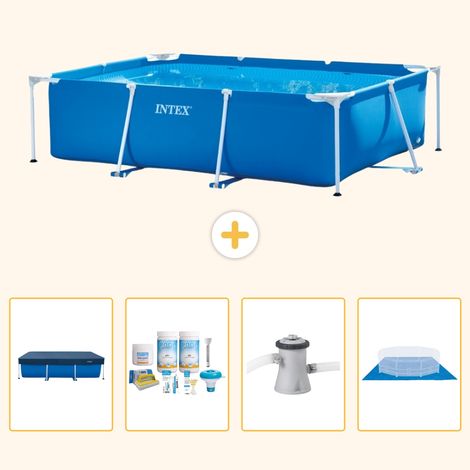 Intex Piscine Tubulaire Rectangulaire - 220x150x60 cm - 5-pièces SCB1