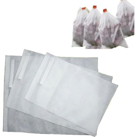 Fruchtschutzbeutel – 100 Stück – Vliesstoff – Vogel- und schädlingssicher – Für Weintrauben und Erdbeeren – Mit Kordelzug (1/5)