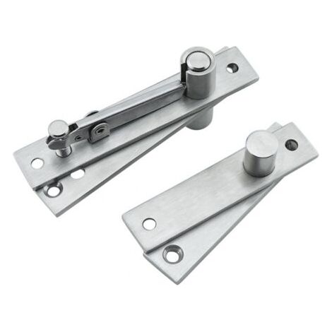 Charnière de porte, rotation à 360 degrés, charnières à axe de porte cachées, charnière de porte à pivot cachée, charnière à pivot pour portes en bois, acier inoxydable pour armoires, penderies (1/4)