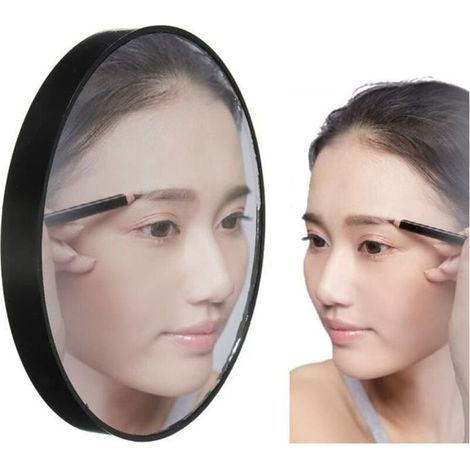 Bardusch - Portable Petit Miroir Mirroir a Ventouse Grossissant x10 Maquillage Cosmétique