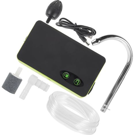 Pompe à Portable Verte Pompe D’Oxygénation et Absorbeur D’Eau pour Pêche Chargement par Induction Éclairage LED pour Préparation D’Appâts en Extérieur (1/5)