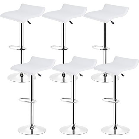 Aqrau Tabourets de bar, Lot de 6 - Tabouret de bar Tabouret a la Maison , Cuisine Blanc