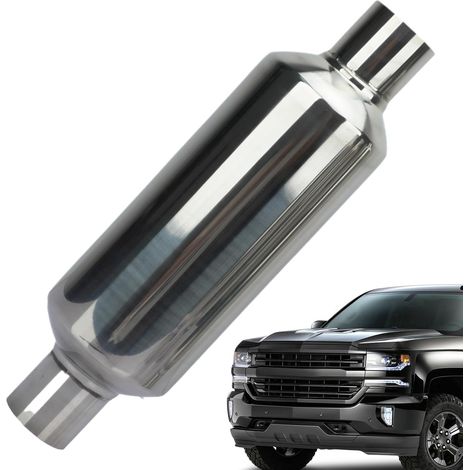 Silencieux Sportif Tube De Vidange De Voiture Terminal De Déchargement De Voitures Acier Inoxydable 201 Longueur 2500 Mm De Diamètre 51/57/63/76 Mm, Silencieux Universel Pour La Course De Voitur (1/5)