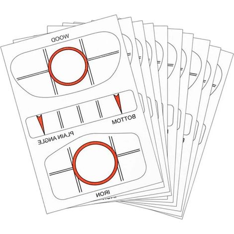 10 morceaux de ruban adhésif ondulé Golf Impact Tape pour face de club – outil d'entraînement compatible avec bois, fers et putters (1/5)