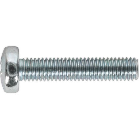 Sealey MSP525 Zinc Plated Pan Head Pozi Machine Screw M5 x 25mm, DIN 7985Z - Pack of 50 (1/2)