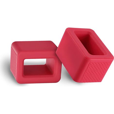 Lot de 2 supports de boucle de ceinture de sécurité auto, protection de boucle de ceinture de sécurité, matériau en silicone durable, pour un accès facile à la ceinture de sécurité (rouge) (1/5)