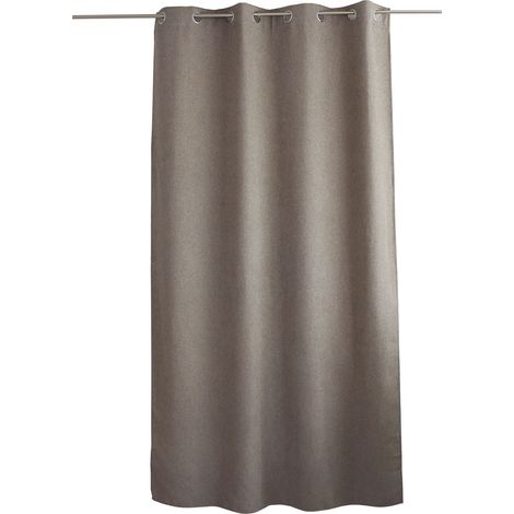 Rideau thermique BLIZZARD – Velours chenillé doublé polaire 140x240cm - 140x240cm - Taupe (1/3)