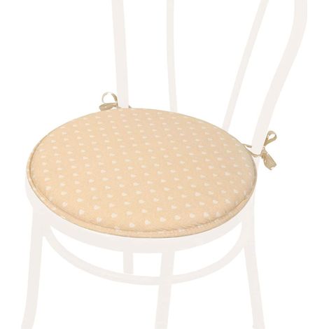 Cuscino Sedia Rotondo Morbido Coprisedia Universale Lavabile Pois Cuori Made In Italy