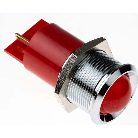 Voyant LED lumineux Rouge RS PRO, dia. 22mm, 48 65V c.c. ( Prix pour 1 )