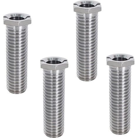 Lot de 4 Vis de Panier d'Évier 45 mm Vis de Bonde en Acier Inoxydable, Vis Creuses Filetées pour Bouchon de Crépine de Lavabo (1/4)
