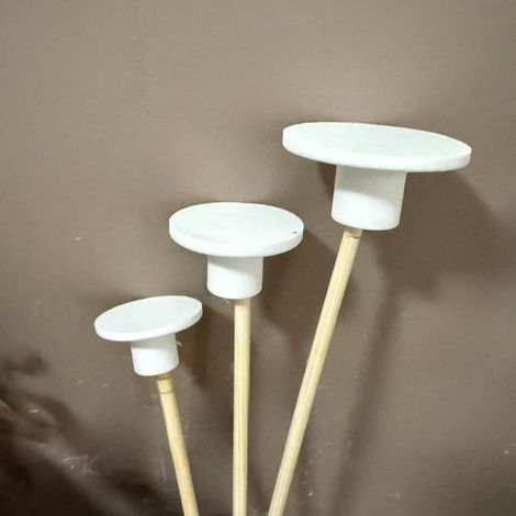 3er Set Silikonformen Kerzenhalter rund, Gießform für Harz, Wachs, Gips