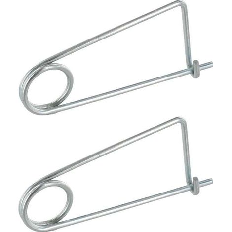 Cyclingcolors – Lot de 2 goupilles à ressort élastique 3mm x 74mm – Acier zingué – Fixation rapide pour remorque, vélo, tracteur, motoculteur (1/2)