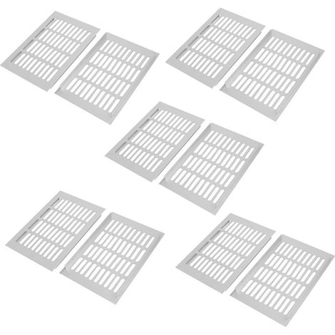 150mm x 225mm Aluminiumlegierung Kleiderschrank Schrank Lüftung Lüftungsgitter 10 pièces