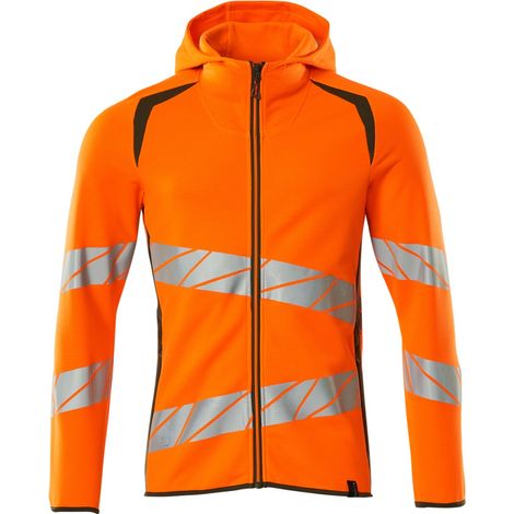 Mascot Kapuzensweatshirt 19284-781-1433 Gr. L hi-vis orange/moosgrün (1/4)