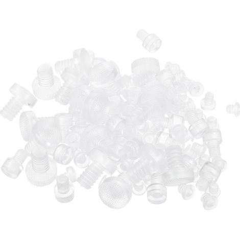 100 Stück Glas-Tischpuffer, transparente Gummipuffer für Glastische, Gummigriffe-2x1.5CM-Transparent (1/3)