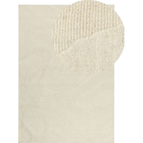 Teppich SASNAK Beige 160 x 230 cm Wolle