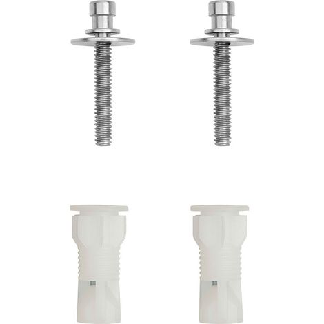 Kit de fixation abattant WC – AI0002500R – 2 bras de fixation avec vis et chevilles en porcelaine – Compatible modèle Roca Victoria