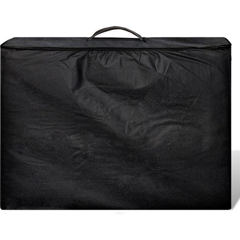 Table de massage pliable Noir 3 zones avec cadre en bois (1/5)