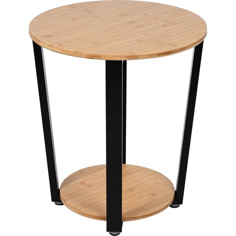 Rustikaler Couchtisch aus Bambus für das Wohnzimmer 46x46x52 VS39NB Begryf (1/5)