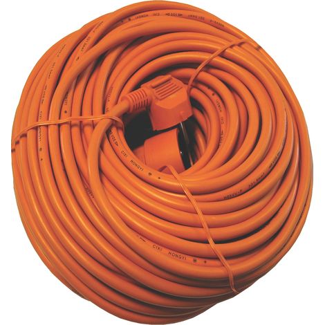 Prolongateur Schuko H05VVF 20m - Orange - Chacon
