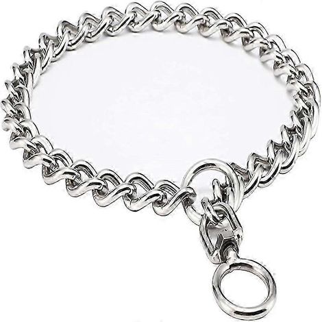 Collier de dressage robuste pour chiens, chaîne en acier inoxydable 304, collier étrangleur pour grands chiens, bouledogue français et berger allemand.