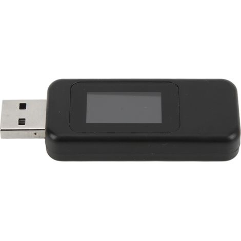 Analyseur de puissance USB noir avec détection de tension, lecture directe, affichage facile, fonction de coupure d'alimentation et stockage des données, testeur de courant pour chargeurs et batteries (1/5)