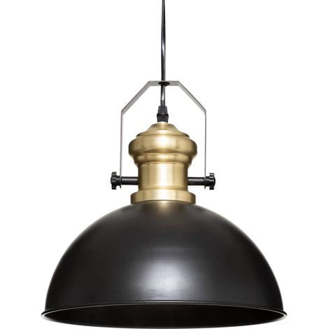 Lámpara de suspensión «Flower» negro - metal D31 cm - Atmosphera créateur d'intérieur