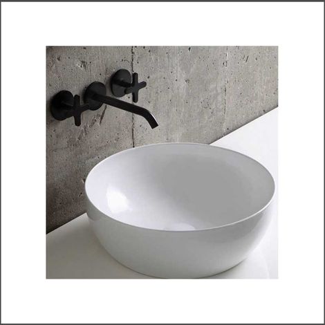 Lavabo d'Appoggio Elegance Circle Diametro 40 cm - h12 cm - Alice Ceramica (1/5)