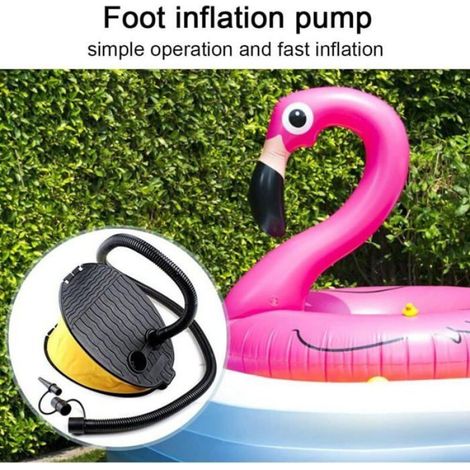 Pompe à air de pied - OKZ - Portable - 3 buses différentes - Pour camping - Pour piscine - Pour matelas gonflable (1/4)