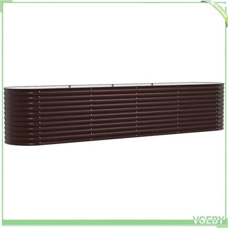 Jardin surélevé - FAFEICY - 42008132 - Marron - Acier durable - 400 x 80 x 81 cm (1/4)