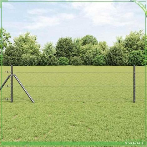 ABI Clôture hexagonale Gris 1.6 x 50 m Acier 7291712222733 (1/5)