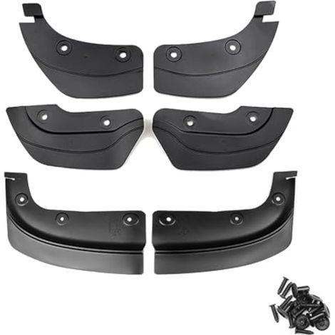 Lot de 6 bavettes garde-boue pour Tesla Model Y 2020, 2021, 2022 et 2023, sans installation sans perçage, protection de pneu avec vis de montage (1/5)