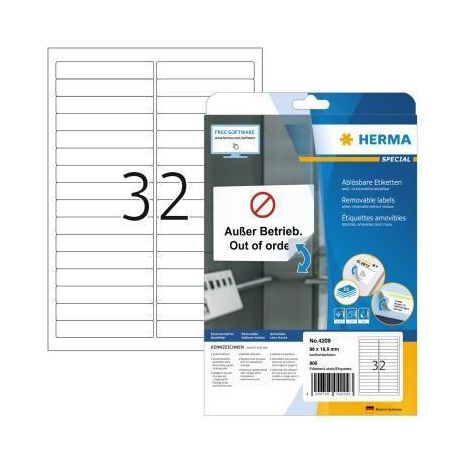 HERMA Etikett 4209 96x16,9mm ablösbar ws 800 St. (1/4)